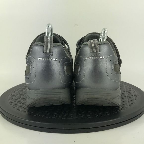 Skechers Shape Ups Mary Jane Hook & Loop Gray Comfort Shoes 24867EW Women Size 9 - Picture 6 of 12